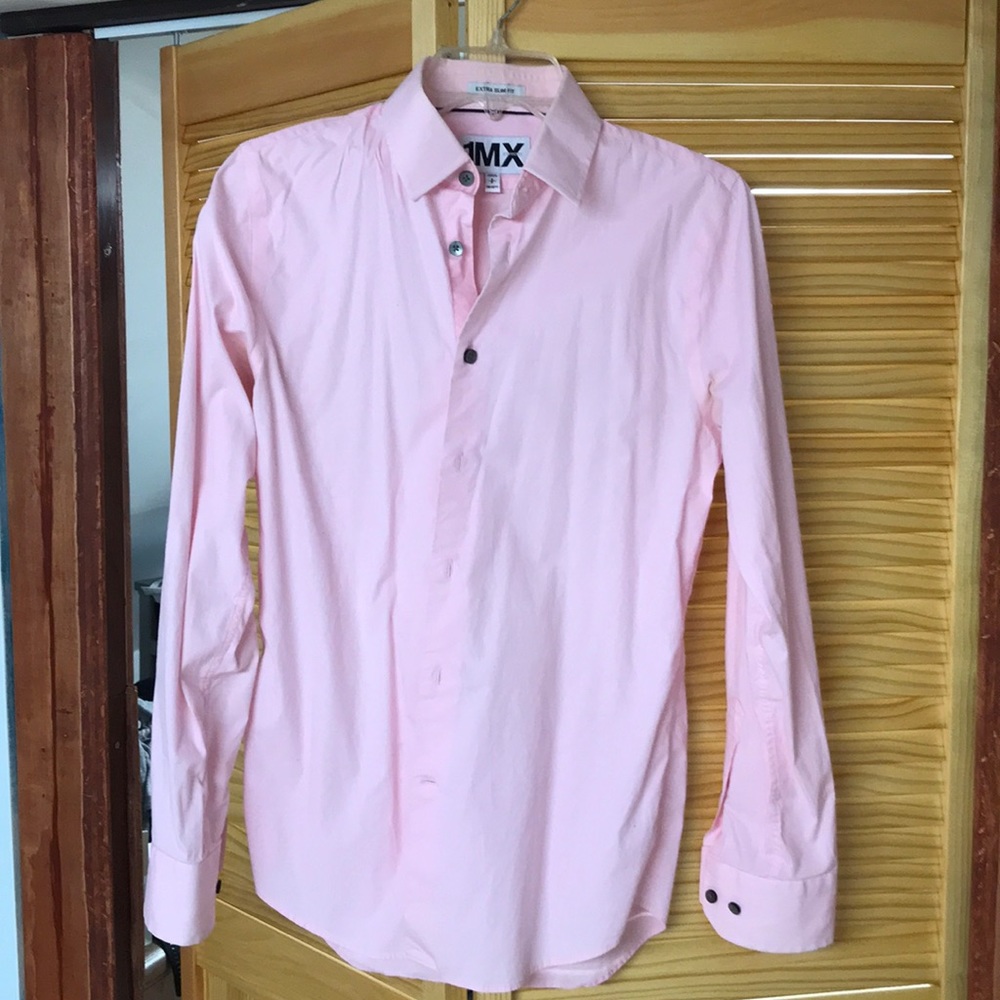 1MX Pink Button Down Dress Shift from Express